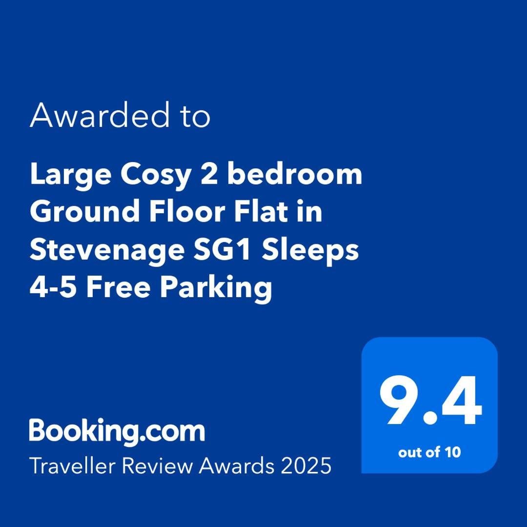 Large Cosy 2 Bedroom Ground Floor Flat In Stevenage Sg1 Sleeps 4-5 Free Parking Exterior photo